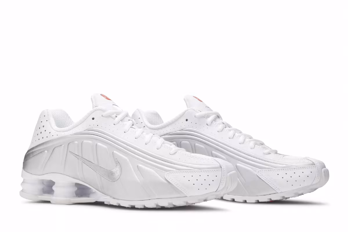 Nike Shox R4 White Metallic, view 9