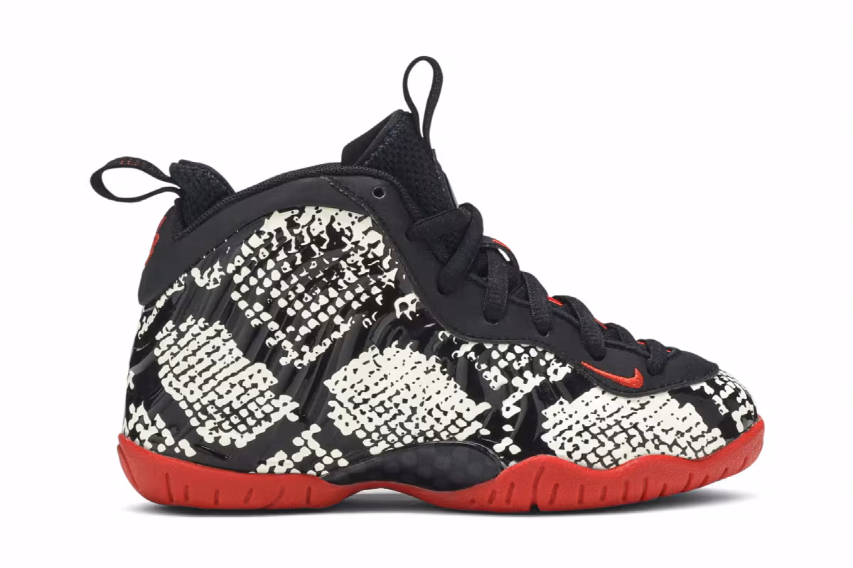 Nike Little Posite One PS Albino Snakeskin, view 2