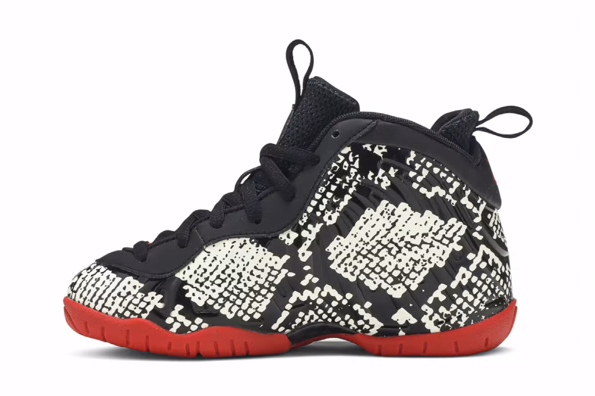 Nike Little Posite One PS Albino Snakeskin, view 4