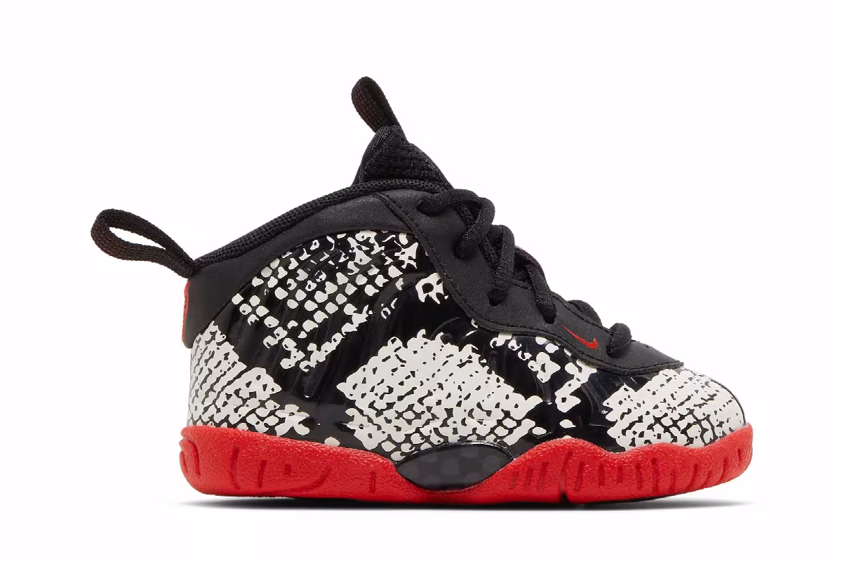 Nike Little Posite One TD Albino Snakeskin, view 2