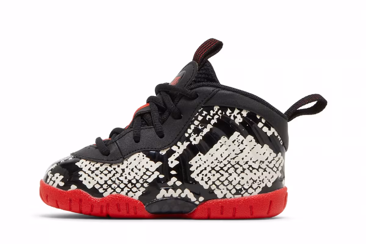 Nike Little Posite One TD Albino Snakeskin, view 4
