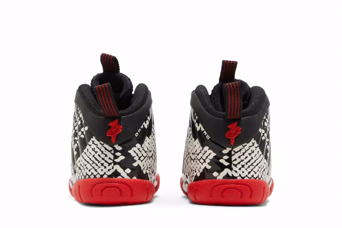 Nike Little Posite One TD Albino Snakeskin, view 7