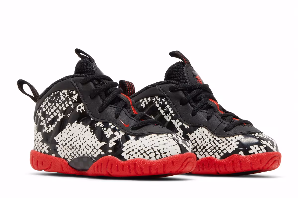 Nike Little Posite One TD Albino Snakeskin, view 9