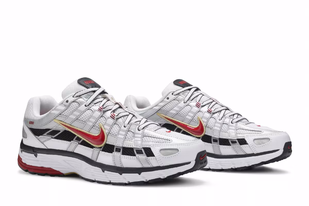 Nike Women's P-6000 CNPT Metallic Silver Red, view 9