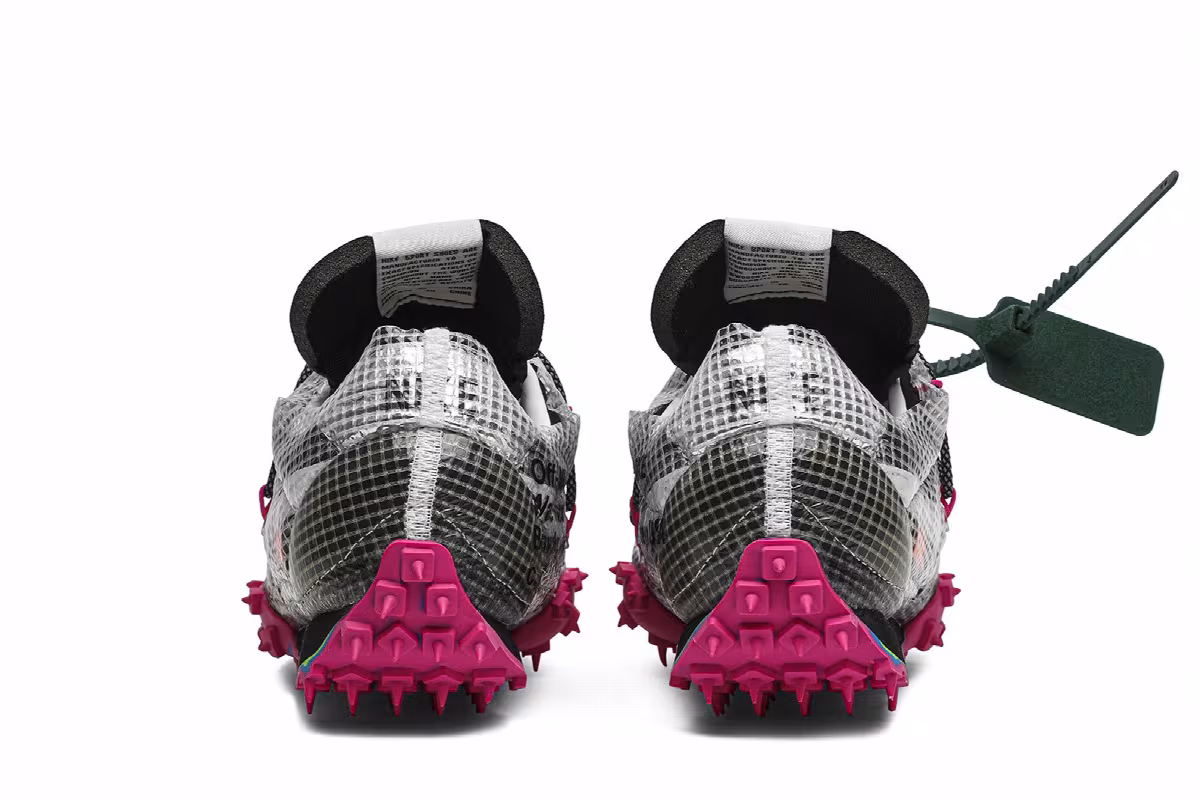 Off-White x Nike Women's Waffle Racer Fuchsia, view 7