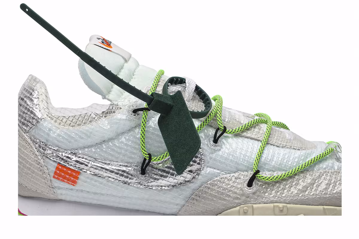 Off-White x Nike Women's Waffle Racer Electric Green, view 3