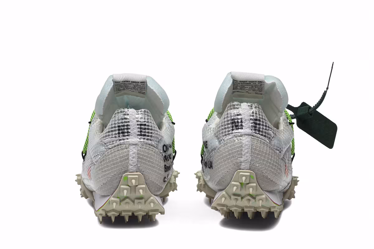 Off-White x Nike Women's Waffle Racer Electric Green, view 7