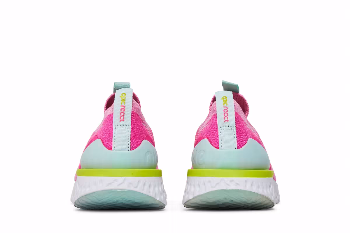 Nike Women's Epic Phantom React Flyknit Psychic Pink, view 7