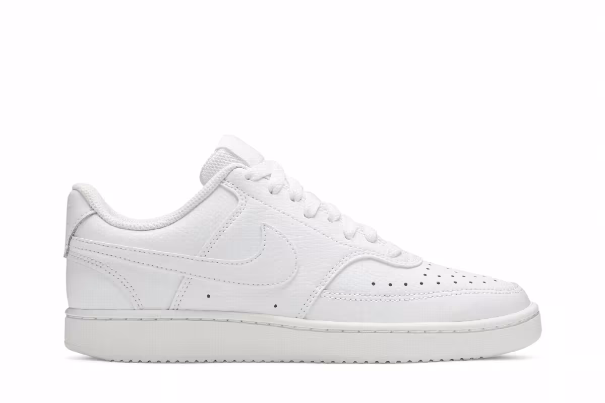 Nike Women's Court Vision Low Triple White, view 2