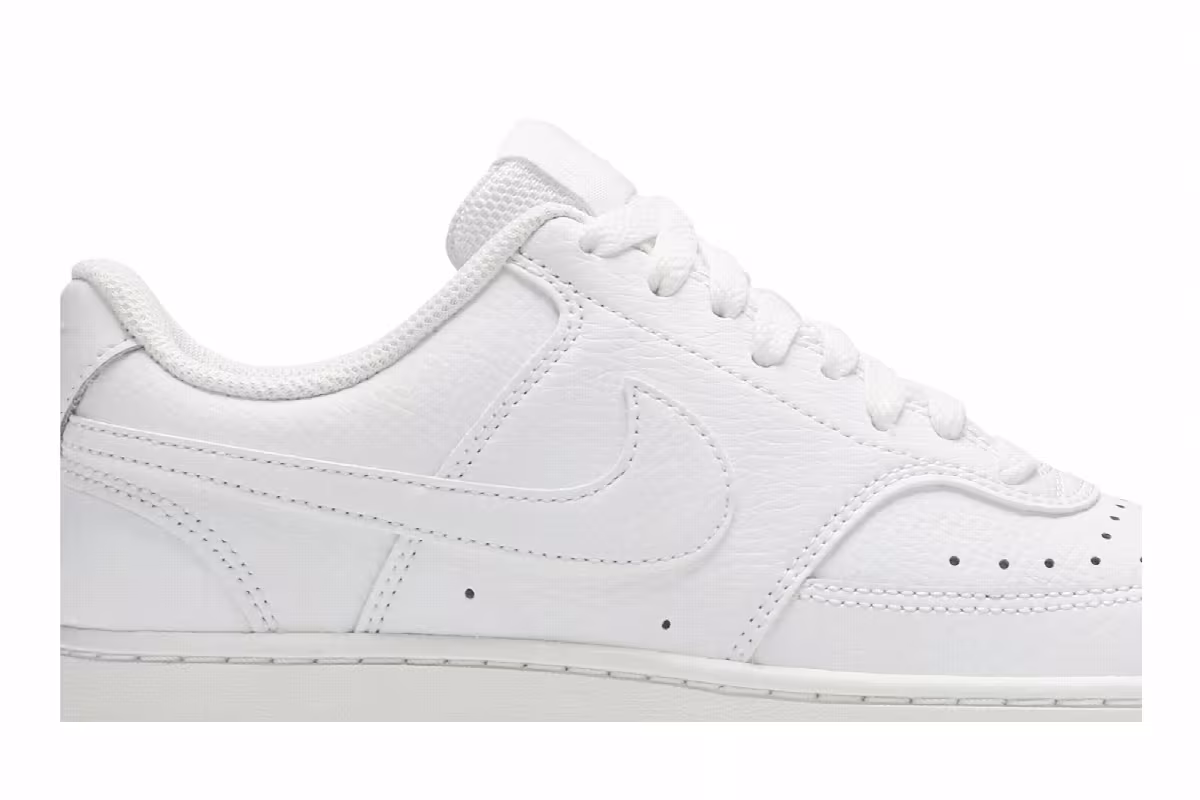 Nike Women's Court Vision Low Triple White, view 3