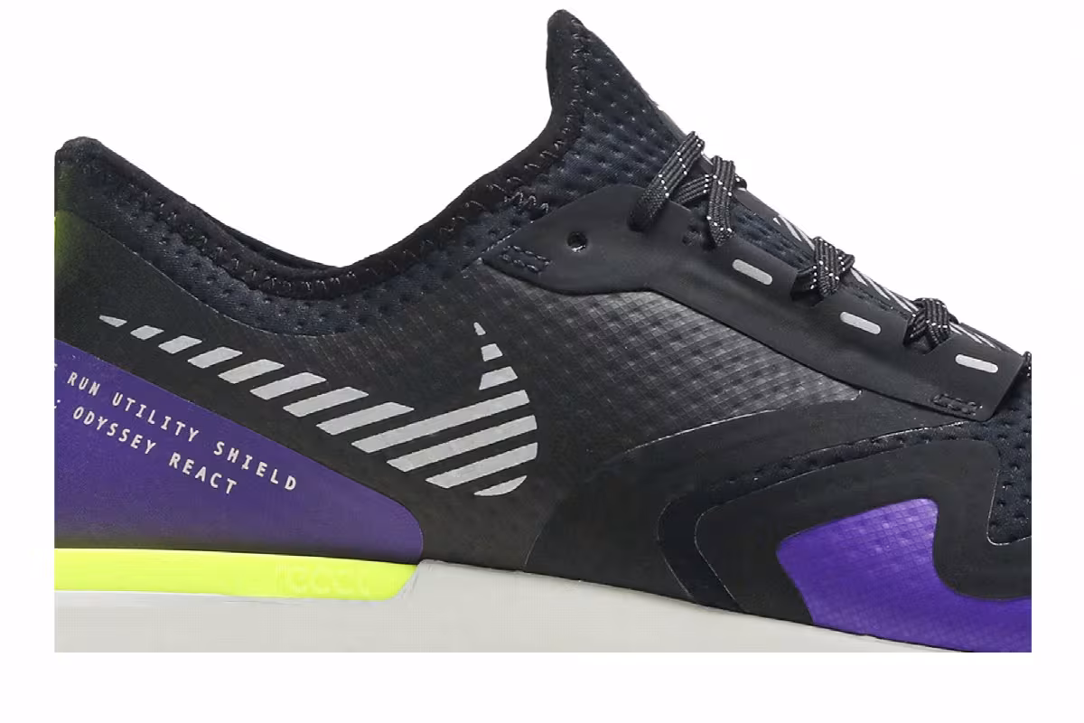 Nike Odyssey React Shield 2 Black Voltage Purple, view 3