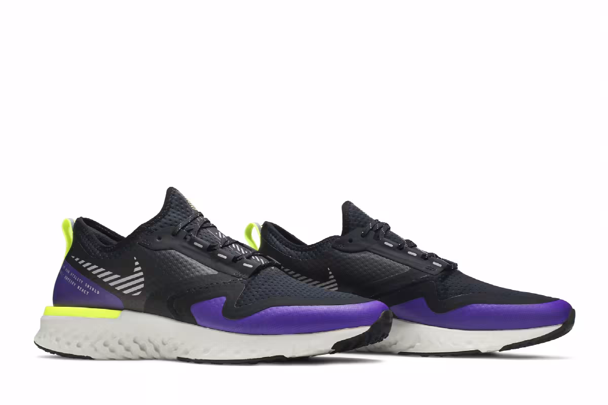 Nike Odyssey React Shield 2 Black Voltage Purple, view 9