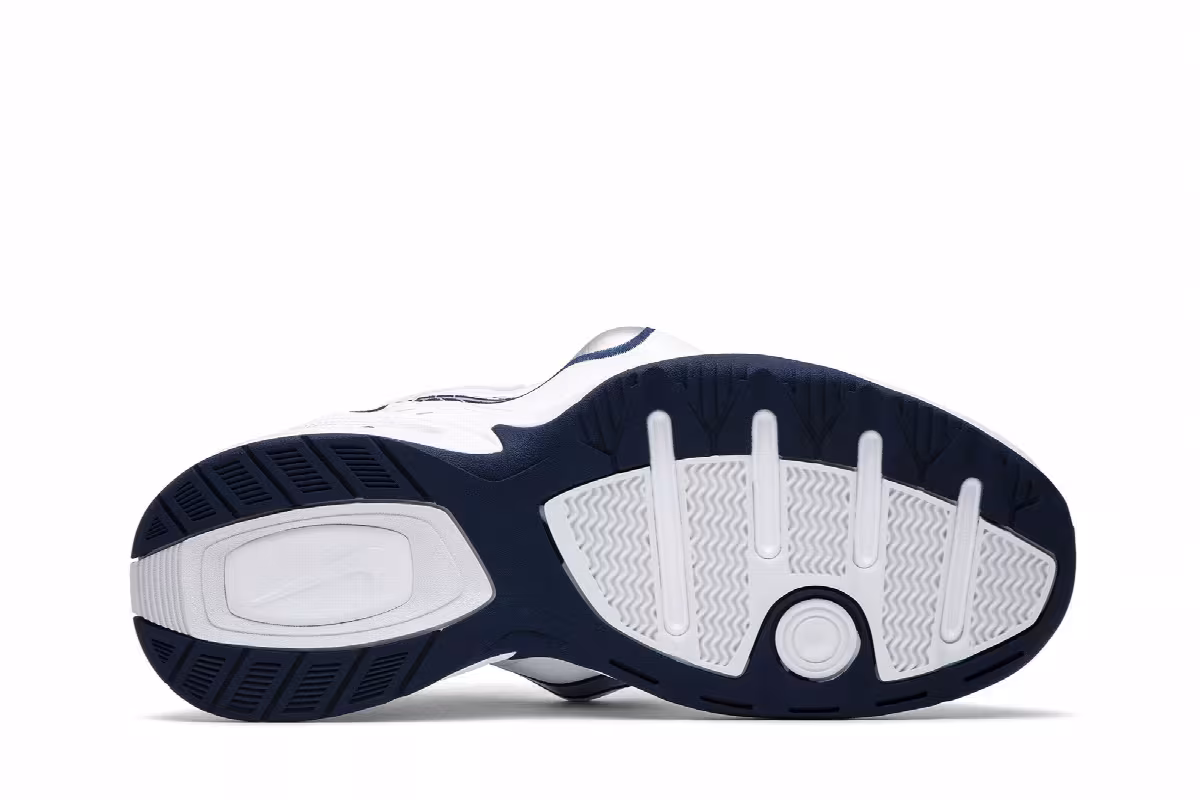 Martine Rose x Nike Air Monarch IV White Navy, view 5