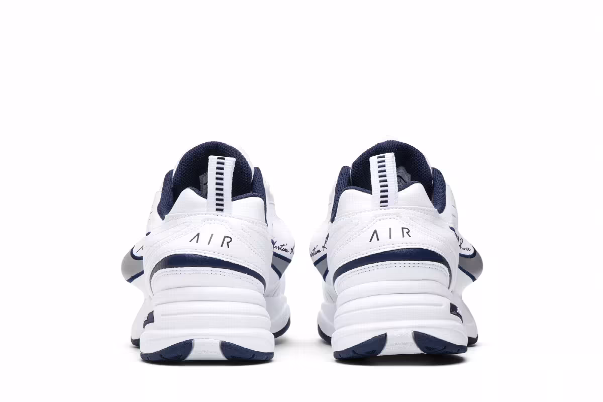 Martine Rose x Nike Air Monarch IV White Navy, view 7