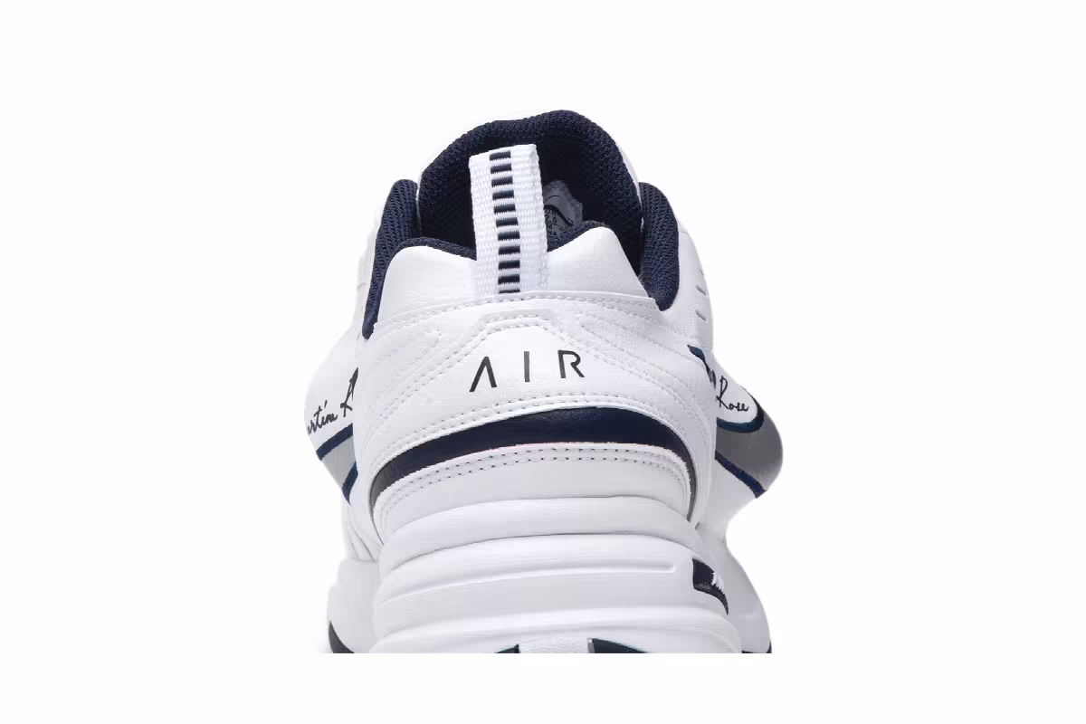 Martine Rose x Nike Air Monarch IV White Navy, view 8