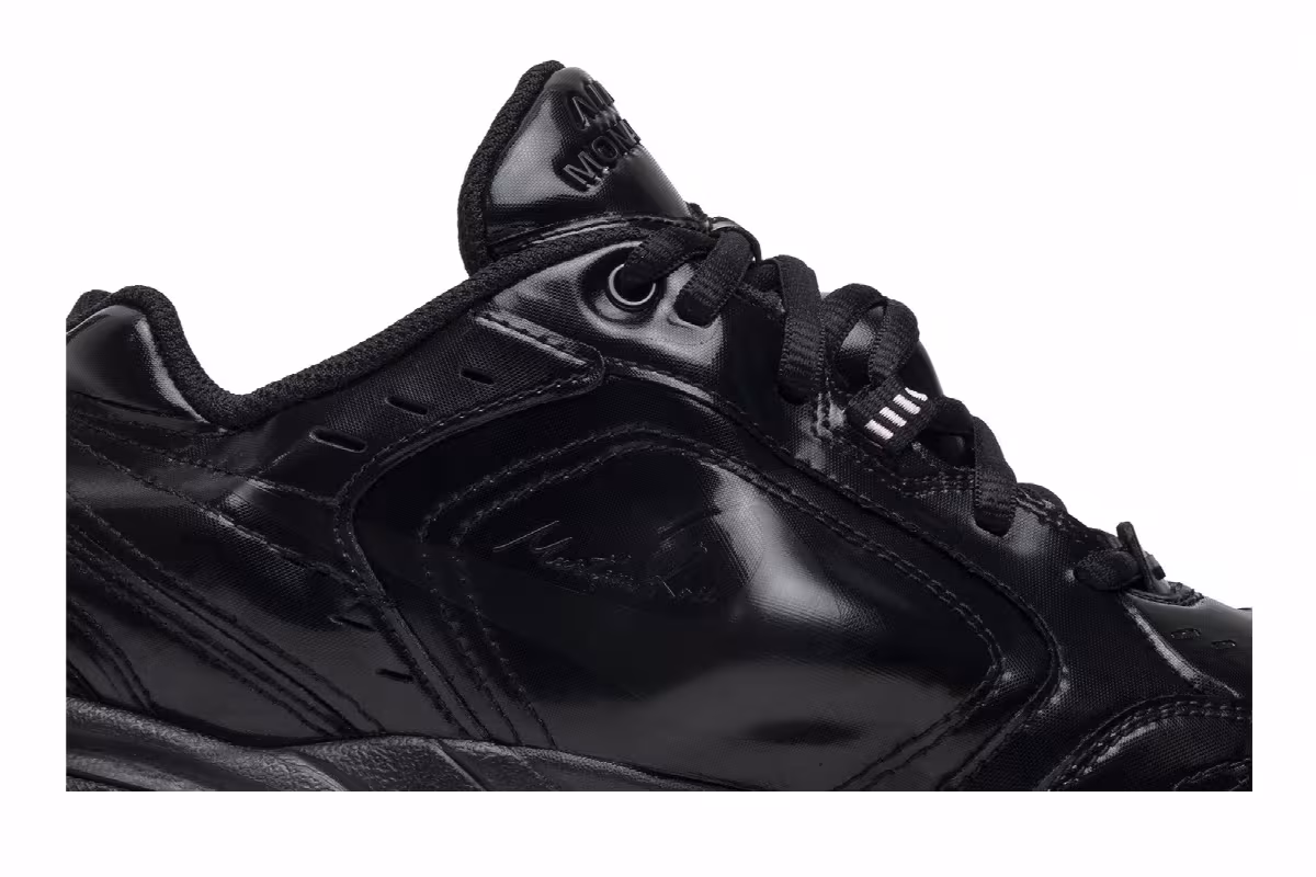 Martine Rose x Nike Air Monarch IV Triple Black, view 3