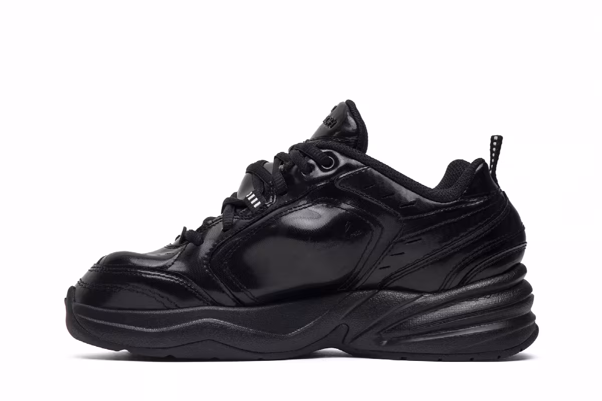 Martine Rose x Nike Air Monarch IV Triple Black, view 4