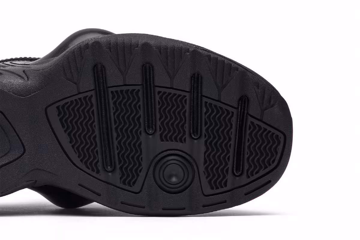 Martine Rose x Nike Air Monarch IV Triple Black, view 6