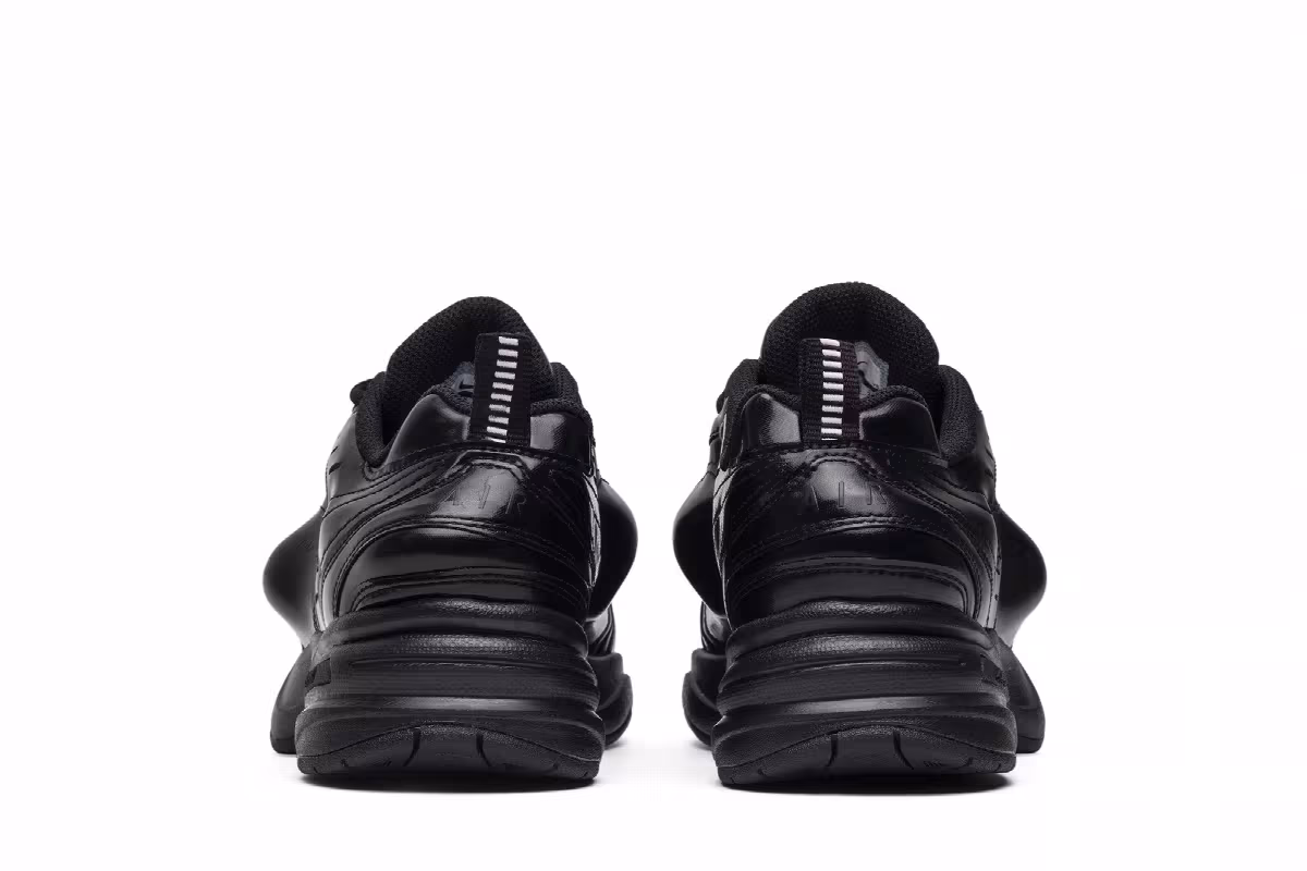 Martine Rose x Nike Air Monarch IV Triple Black, view 7