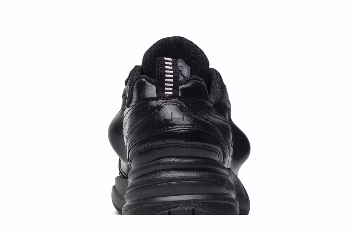 Martine Rose x Nike Air Monarch IV Triple Black, view 8