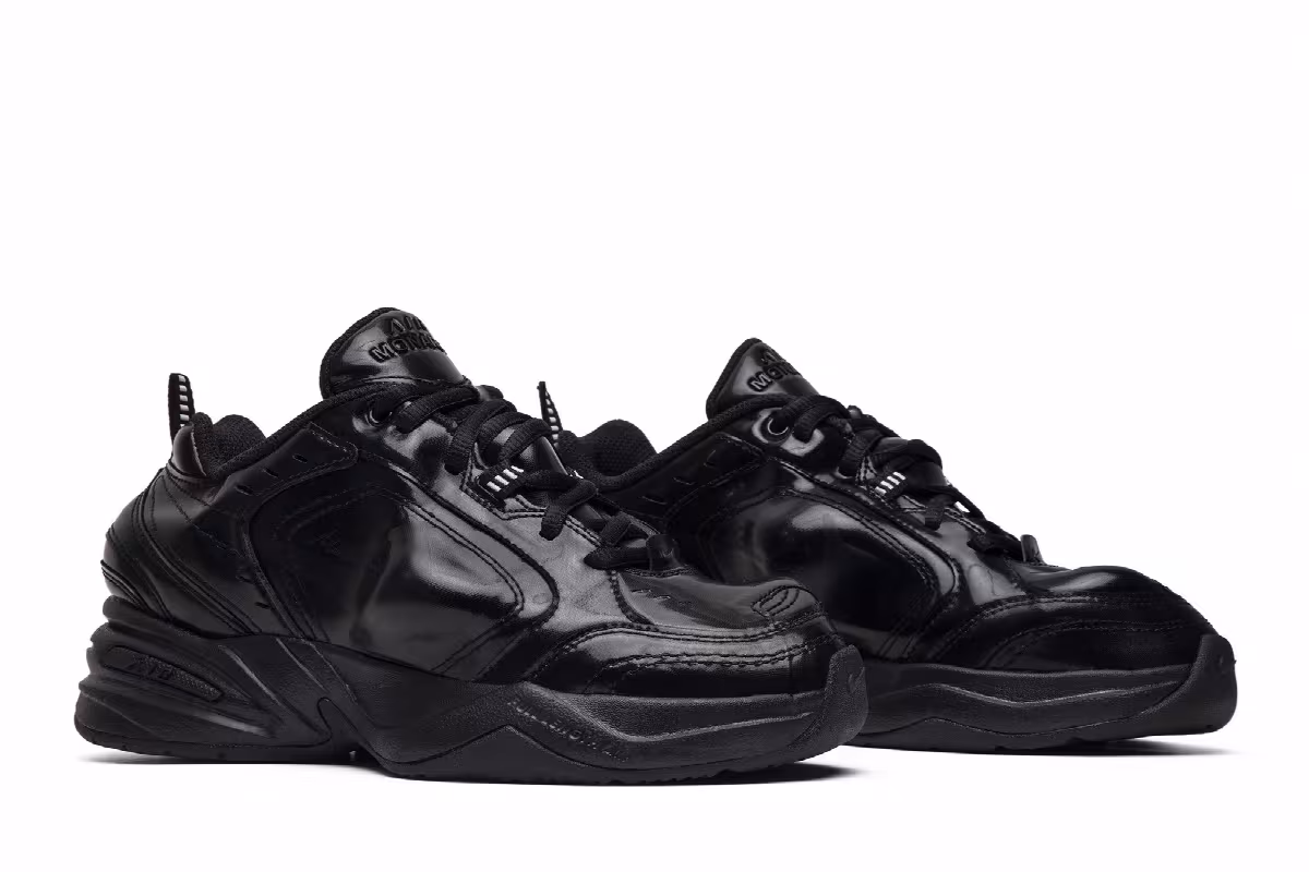 Martine Rose x Nike Air Monarch IV Triple Black, view 9