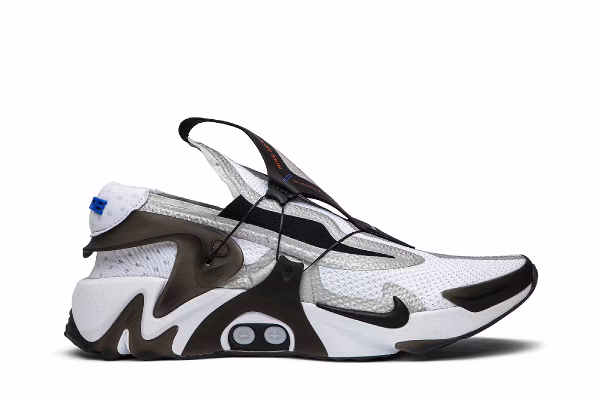 Nike Adapt Huarache White Black, view 2