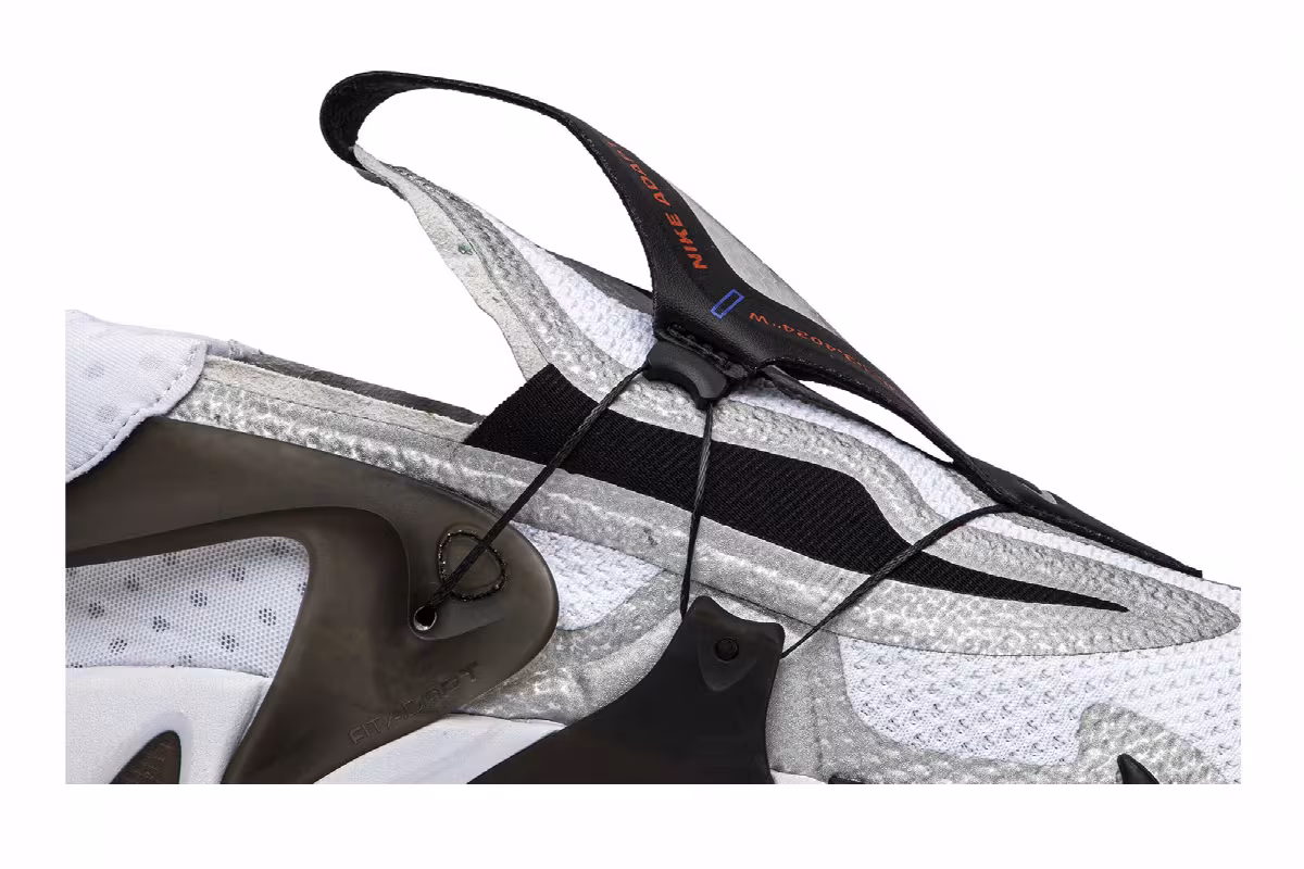 Nike Adapt Huarache White Black, view 3