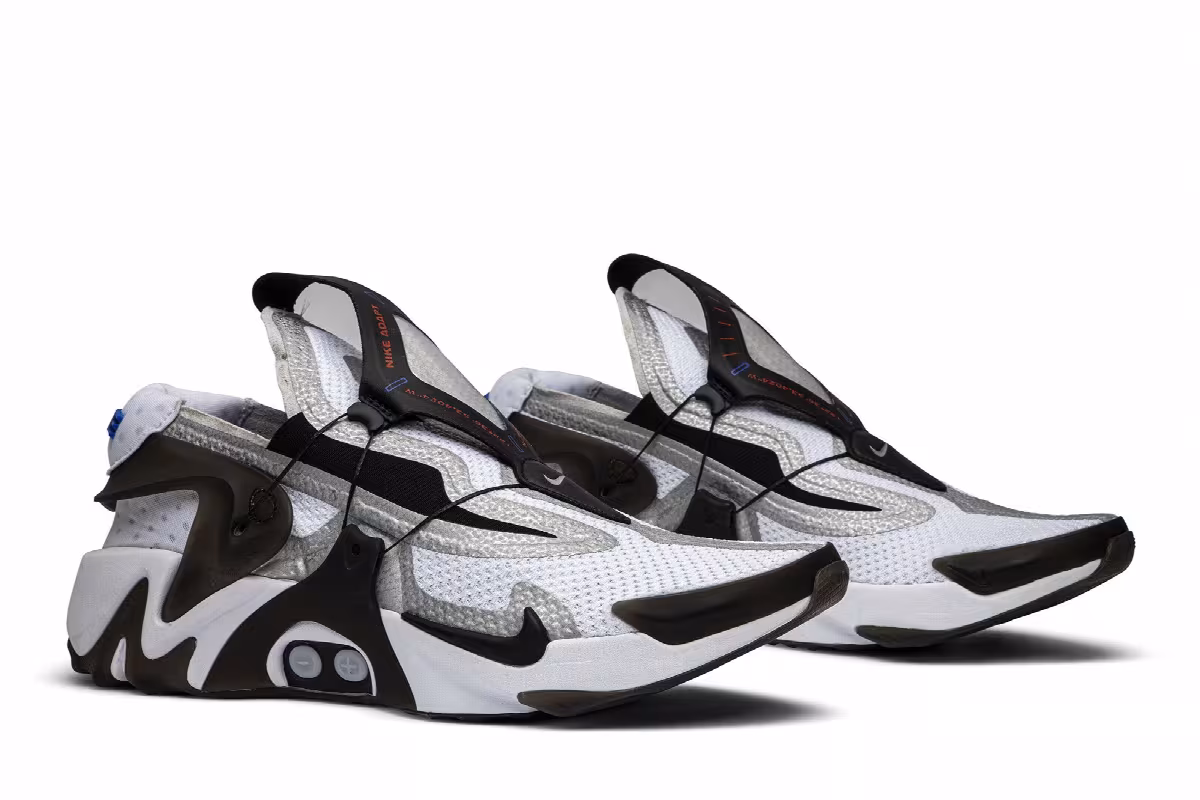 Nike Adapt Huarache White Black, view 9