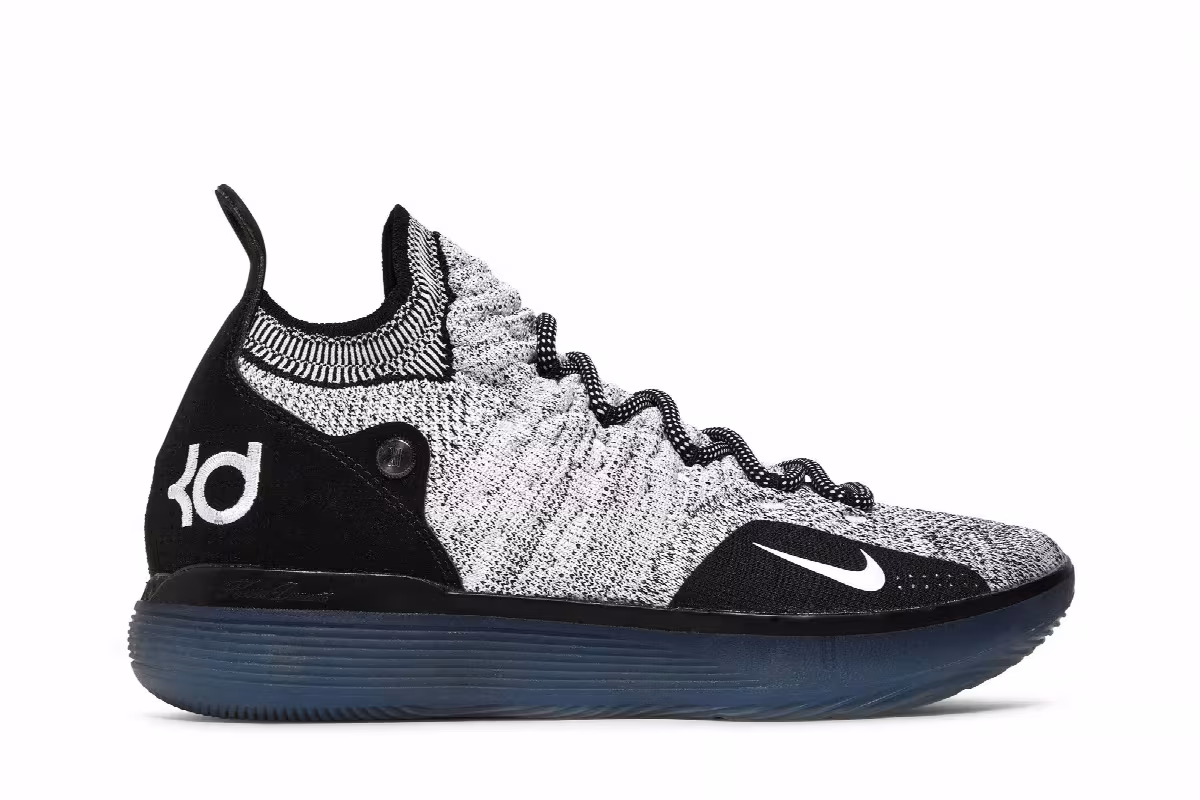 Nike Zoom KD 11 White Black, view 2