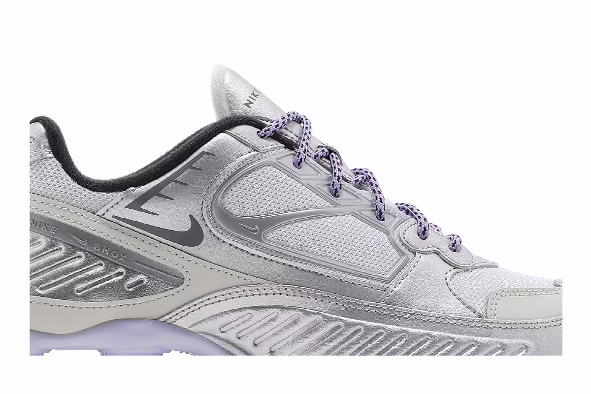 Nike Women's Shox Enigma 9000 Metallic Silver Violet, view 3