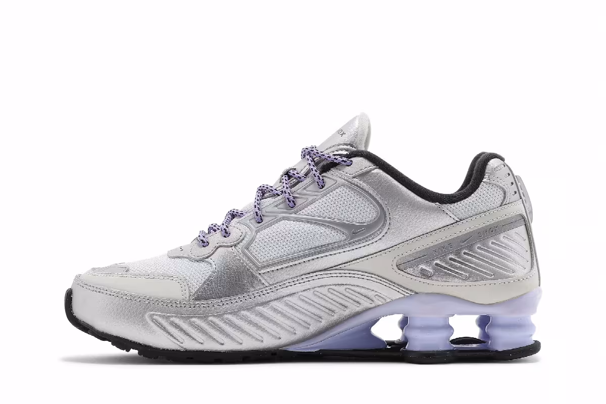 Nike Women's Shox Enigma 9000 Metallic Silver Violet, view 4
