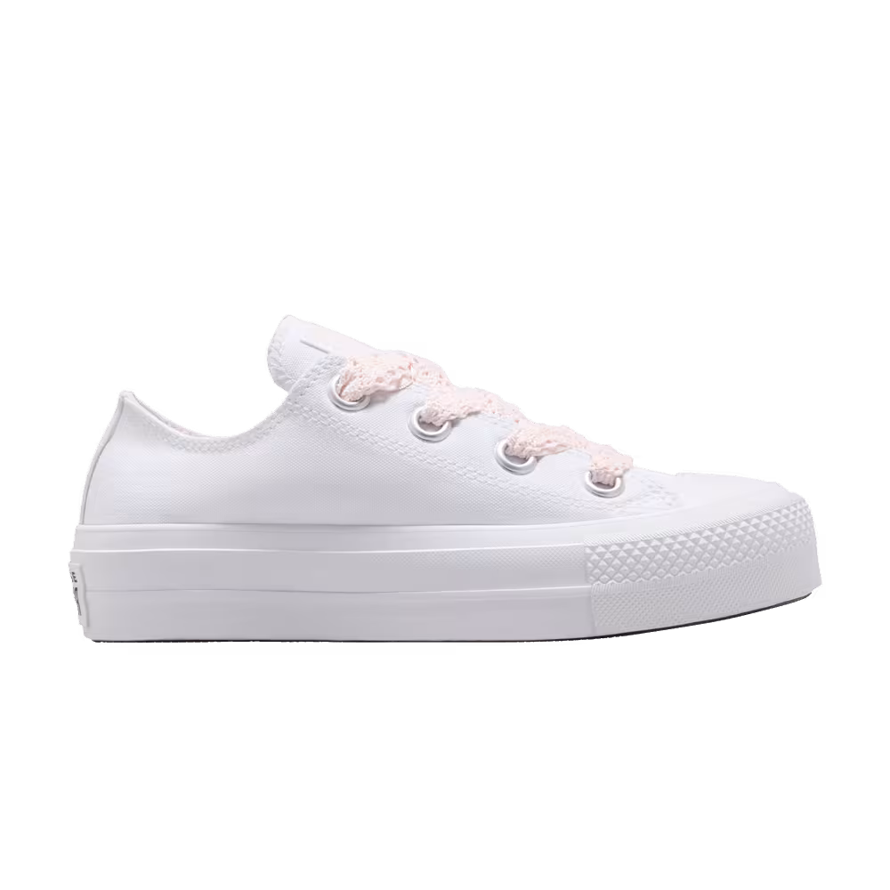 Converse Women's Chuck Taylor All Star Lift Platform Low Crochet Laces - White Blush Hush