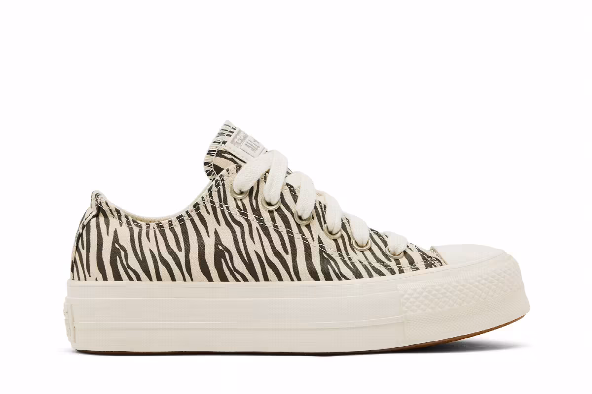 Converse Women's Chuck Taylor All Star Lift Low Zebra Print, view 2