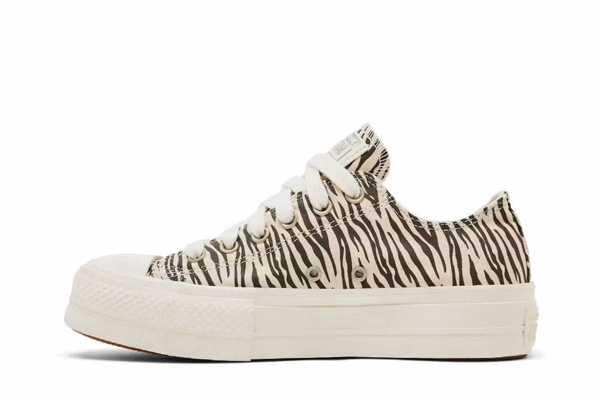 Converse Women's Chuck Taylor All Star Lift Low Zebra Print, view 4