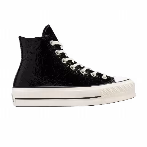 Converse Wmns Chuck Taylor All Star Lift Platform High 'Crinkled Leather - Black Egret'
