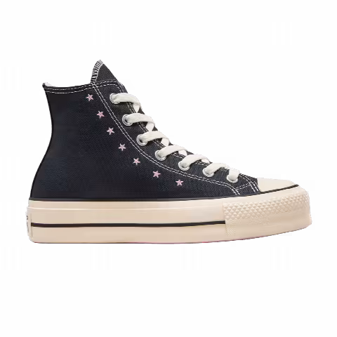 Converse Wmns Chuck Taylor All Star Lift Platform High 'Embroidered Stars - Black Lotus Pink'