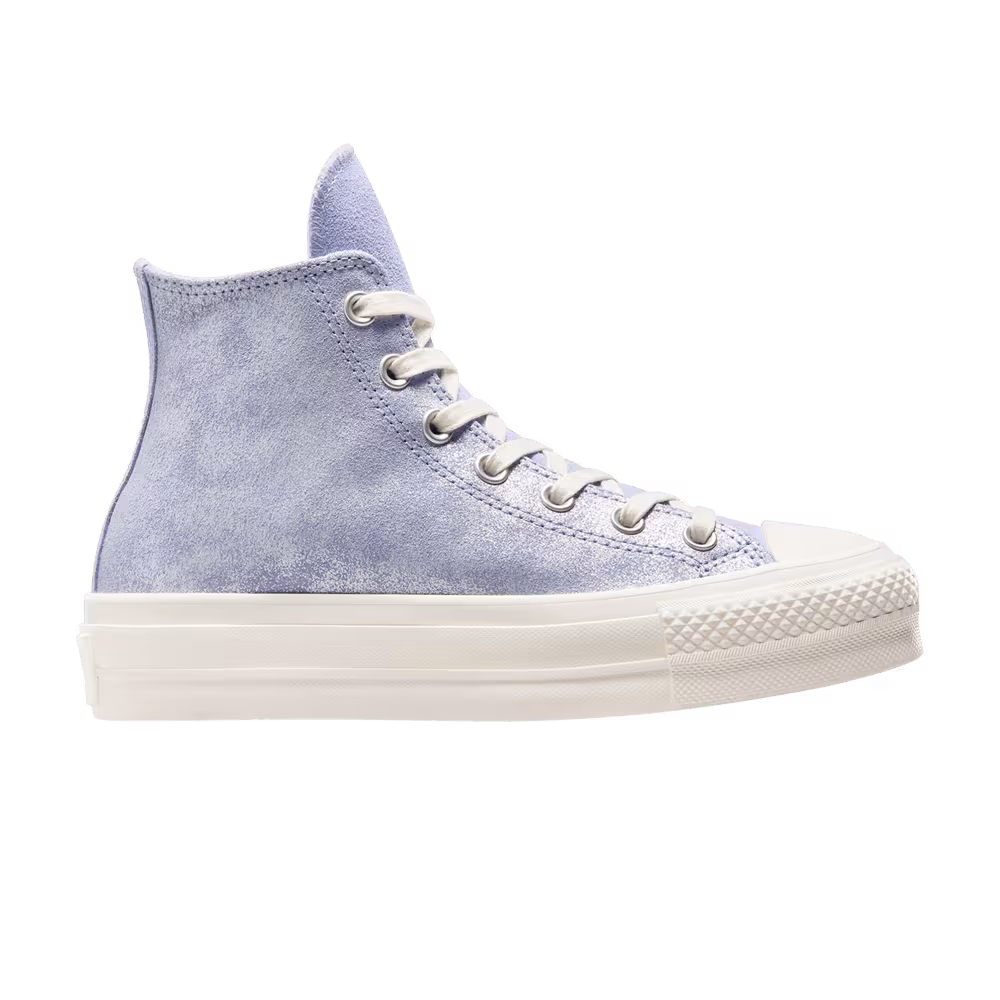 Converse Women's Chuck Taylor All Star Lift Platform High Suede Shimmer - Lilac Pewter