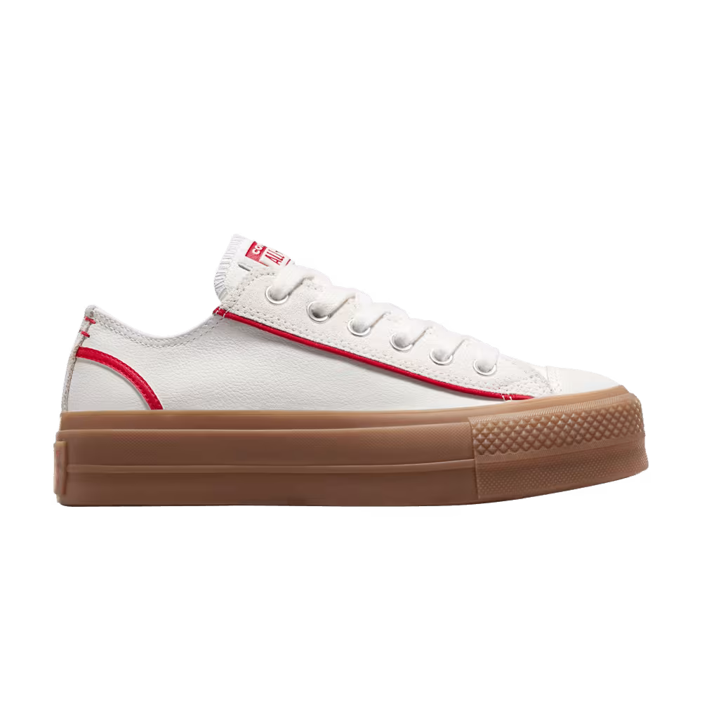 Converse Women's Chuck Taylor All Star Lift Platform Low Egret Red Gum