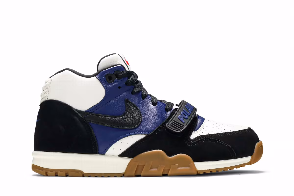 Polar Skate Co x Nike Air Trainer 1 SB Black Deep Royal Blue, view 2