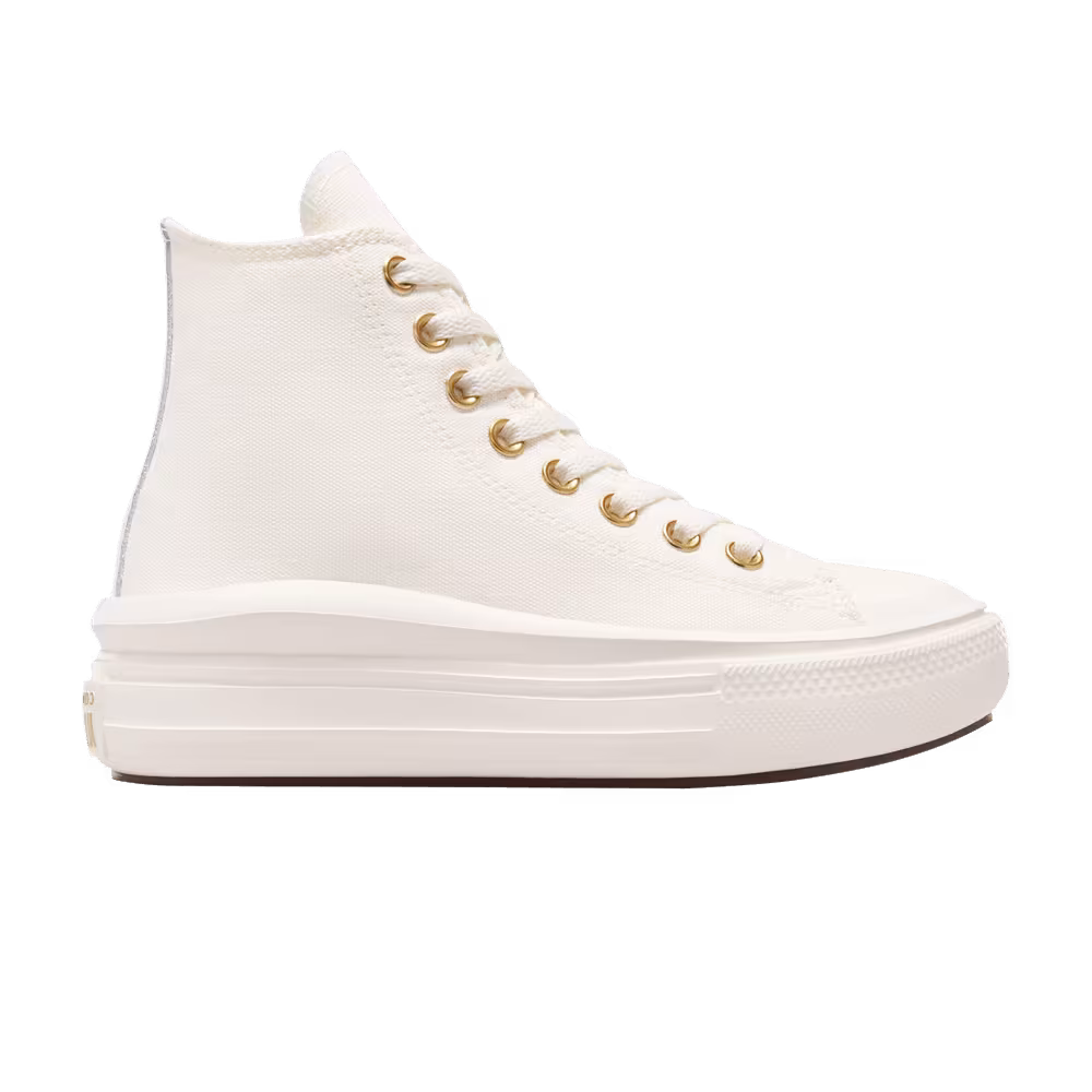 Converse Chuck Taylor All Star Move Platform High GS Tonal Canvas - Egret Metallic Light Gold