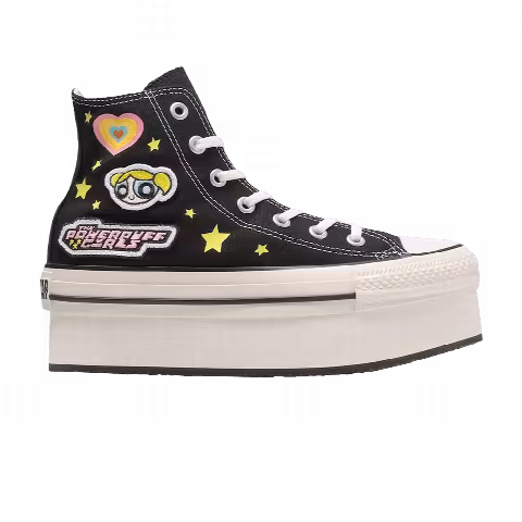 The Powerpuff Girls x Converse Chuck Taylor All Star Chunkyline High GS 'Black'