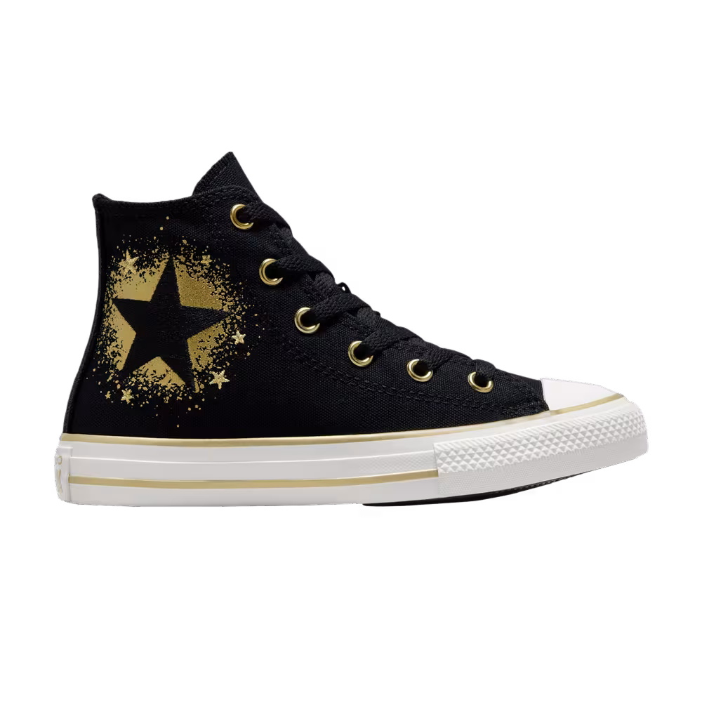 Converse Chuck Taylor All Star High PS Gold Stars - Black