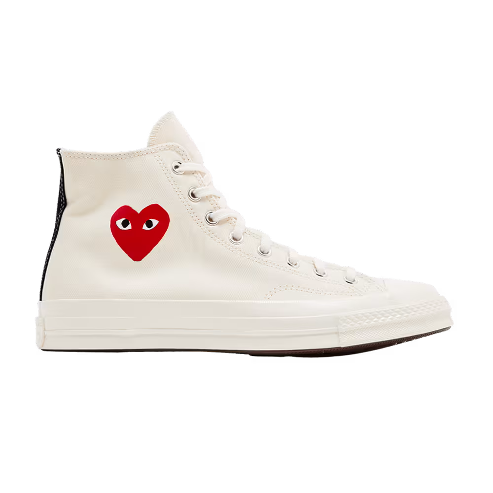 Comme des Garçons PLAY x Converse Chuck 70 High Single Heart - Milk