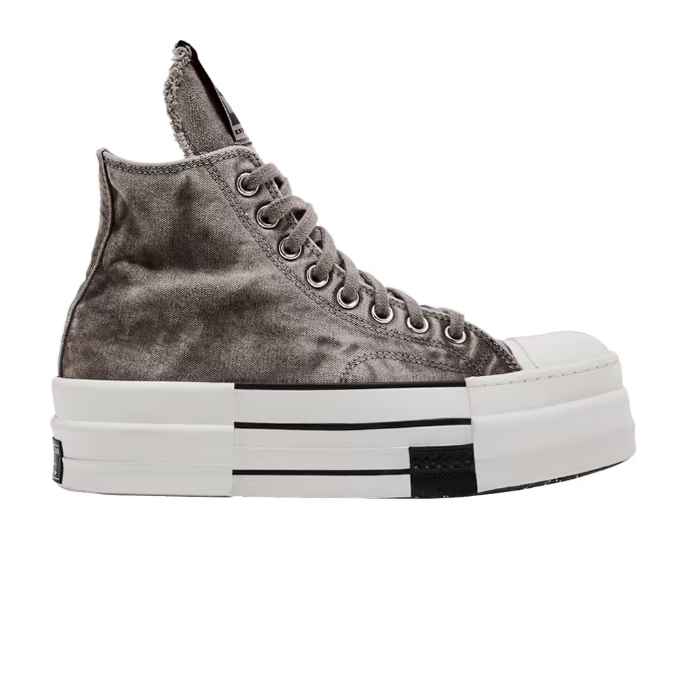 Rick Owens x Converse DRKSHDW DBL DRKSTAR Chuck 70 High Washed Canvas Pack - Concrete