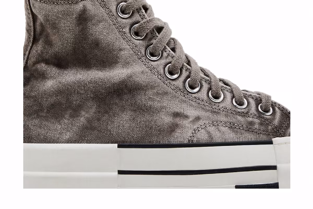 Rick Owens x Converse DRKSHDW DBL DRKSTAR Chuck 70 High Washed Canvas Pack - Concrete, view 3