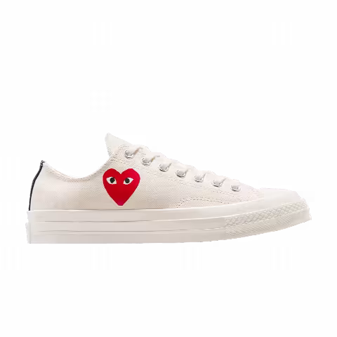Comme des Garçons PLAY x Converse Chuck 70 Low 'Single Heart - Milk'