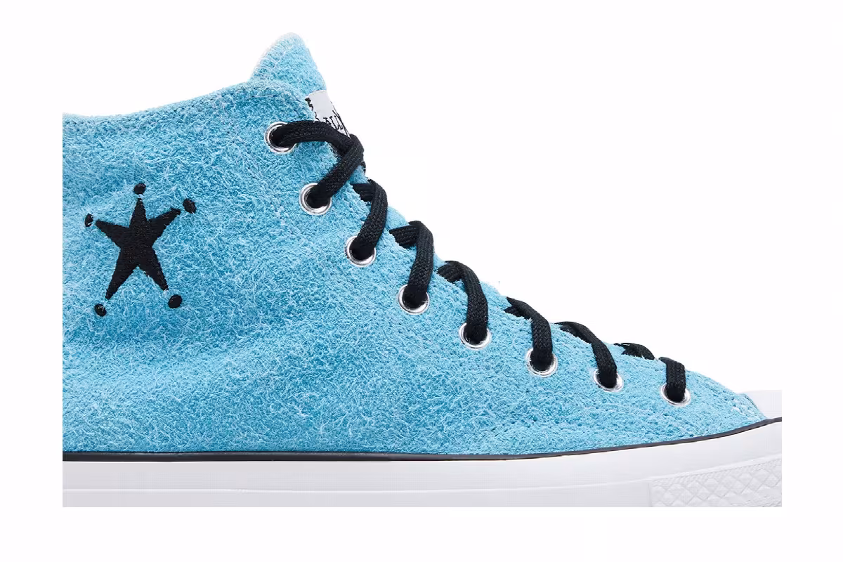 Stussy x Converse Chuck 70 High Sky Blue, view 3
