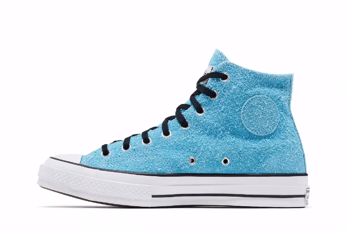 Stussy x Converse Chuck 70 High Sky Blue, view 4