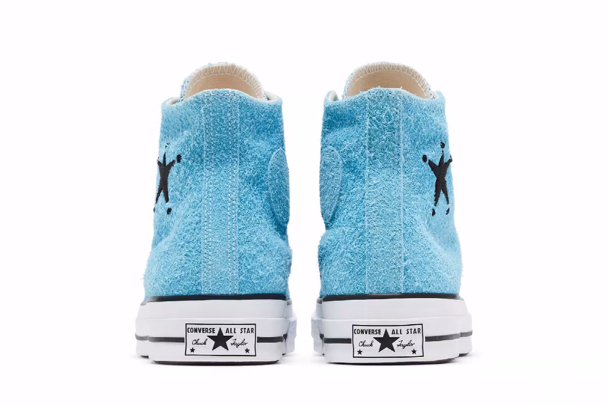 Stussy x Converse Chuck 70 High Sky Blue, view 7