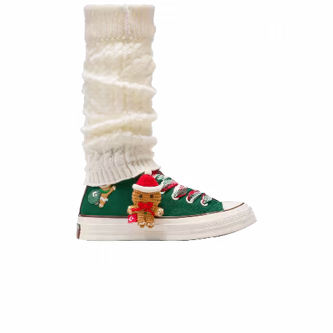 Converse Chuck 70 High 'X-Mas Gingerbread & Knit Sock - Midnight Clover'